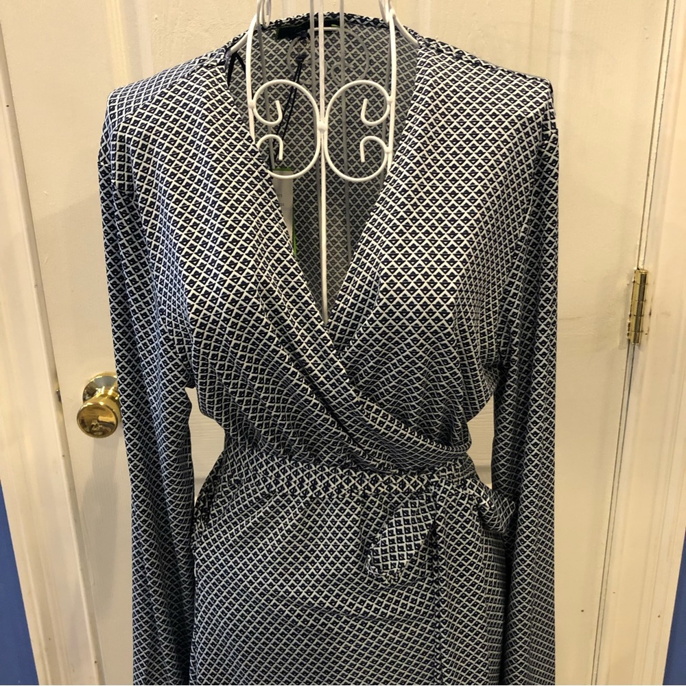C Wonder Blue Wrap Dress - Picture 2 of 4